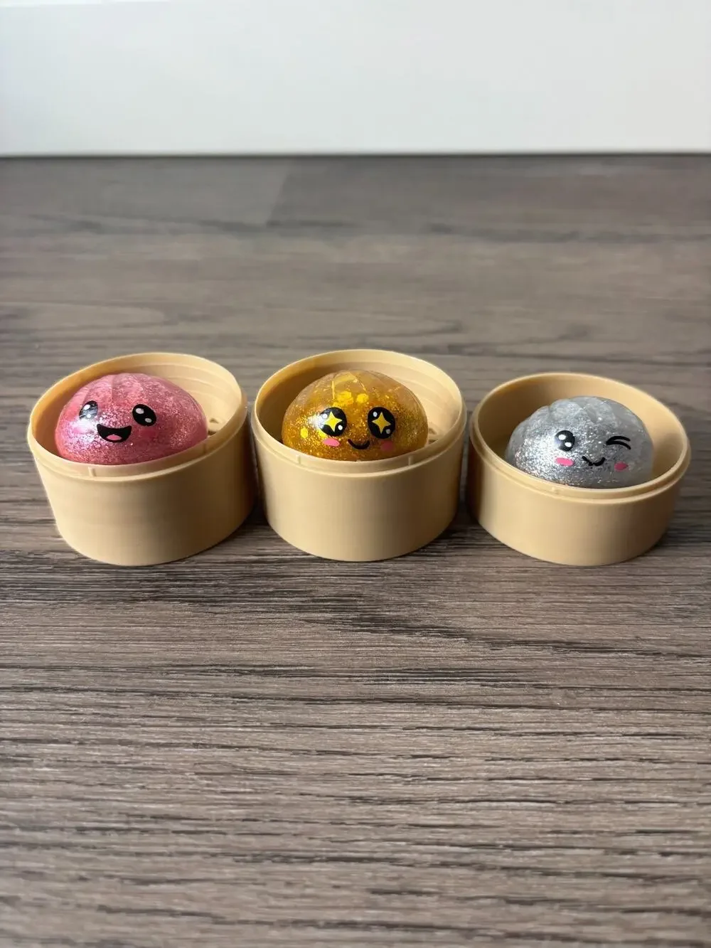 New Glitter Bao Buns TRIPLE Glitter with Original Packaging Squishy Toys